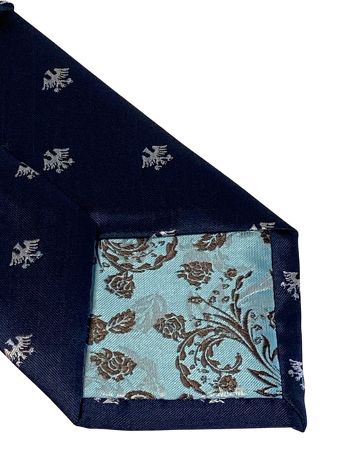 navy mens tie with German national symbol federal eagle design
